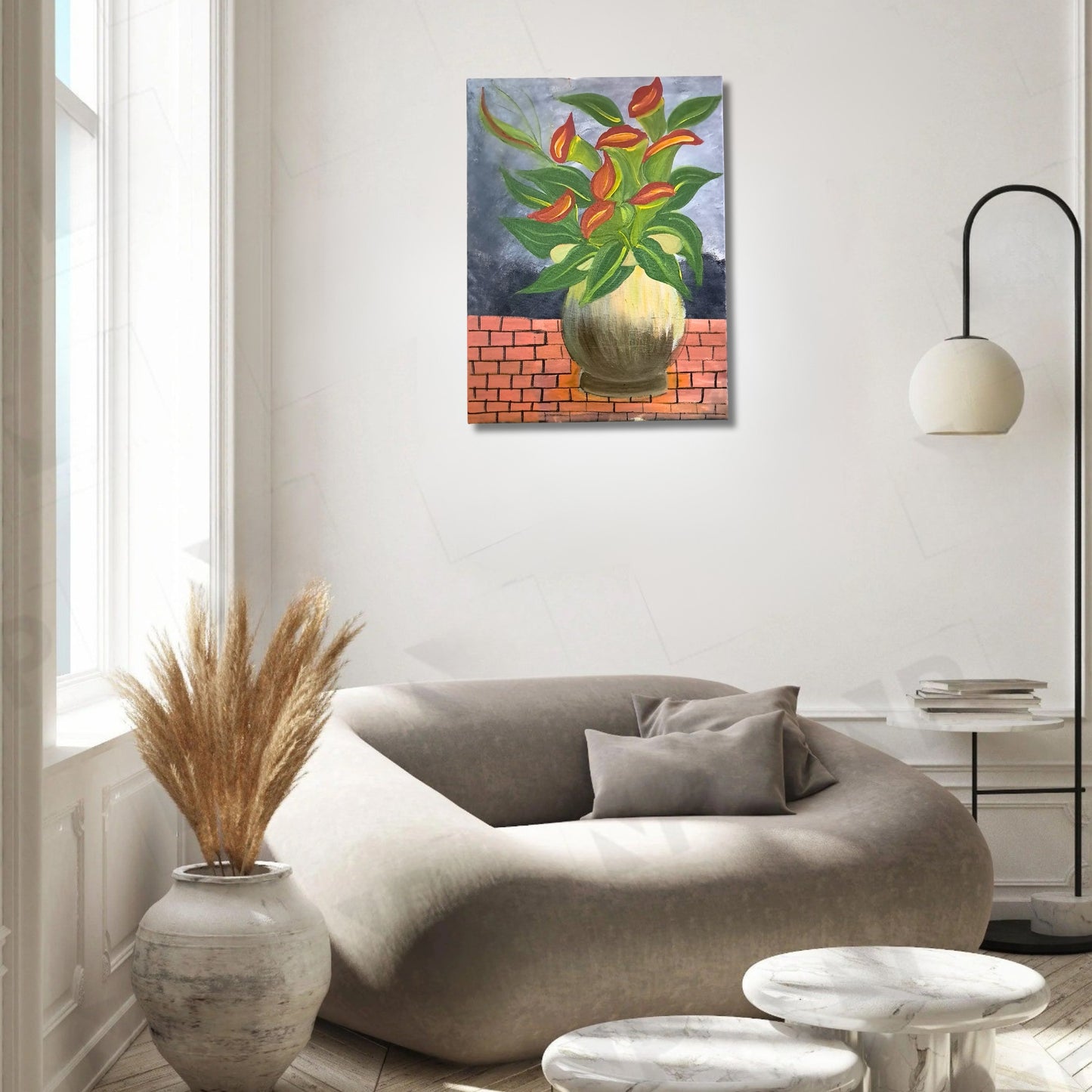 Brick Terrace Botanicals — Vibrant Hand Painted Acrylic Canvas Art