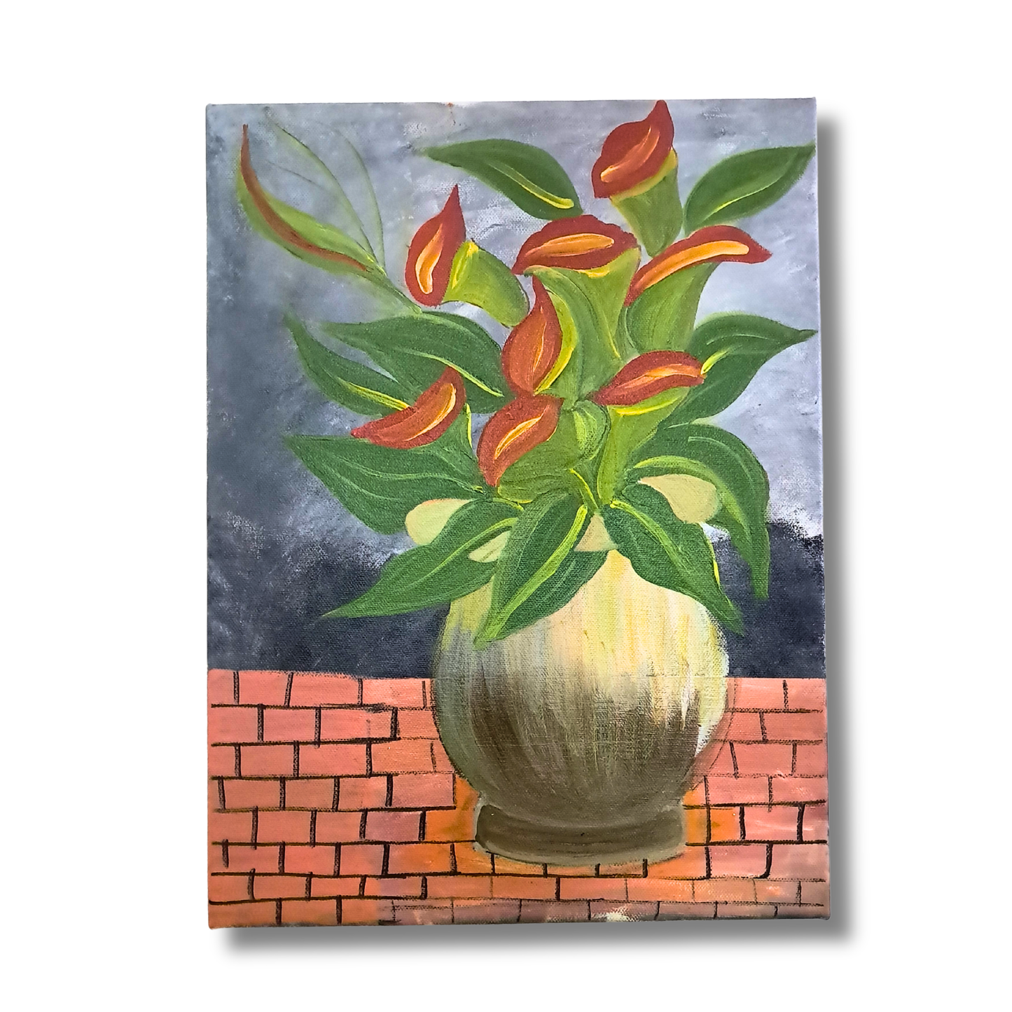 Brick Terrace Botanicals — Vibrant Hand Painted Acrylic Canvas Art