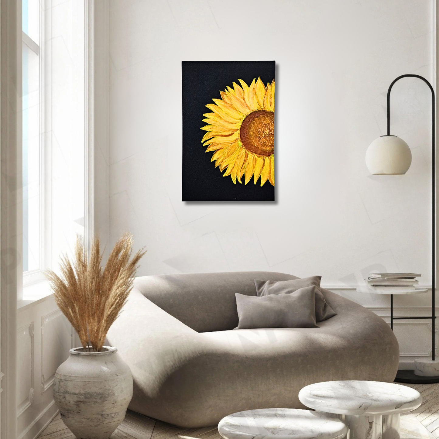 Golden Sunflower — Vibrant Hand Painted Acrylic Canvas Art
